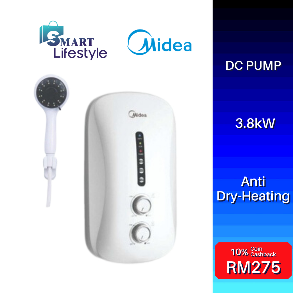 MIDEA Instant Water Heater with DC Pump MWH-38P3 / MWH-38EU3-GR ...