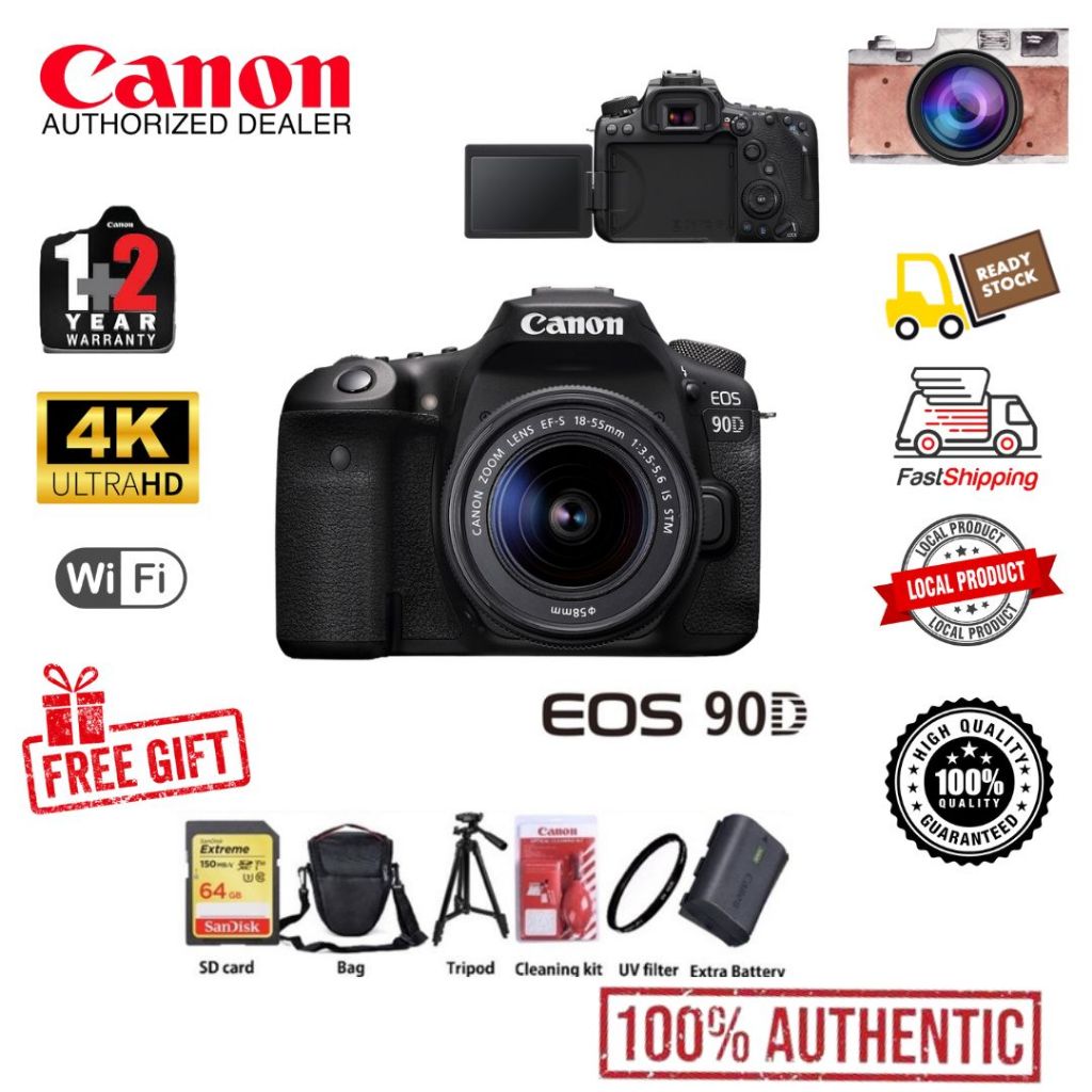 Canon 90D 18-135mm USM original + Extra battery original (3 years ...