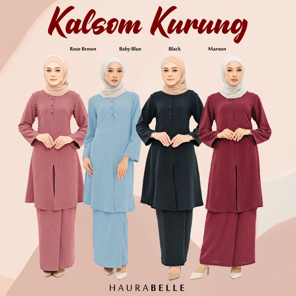 Kalsom Kurung by Haurabelle Baju Bridesmaid Ironless Ready Stock ...