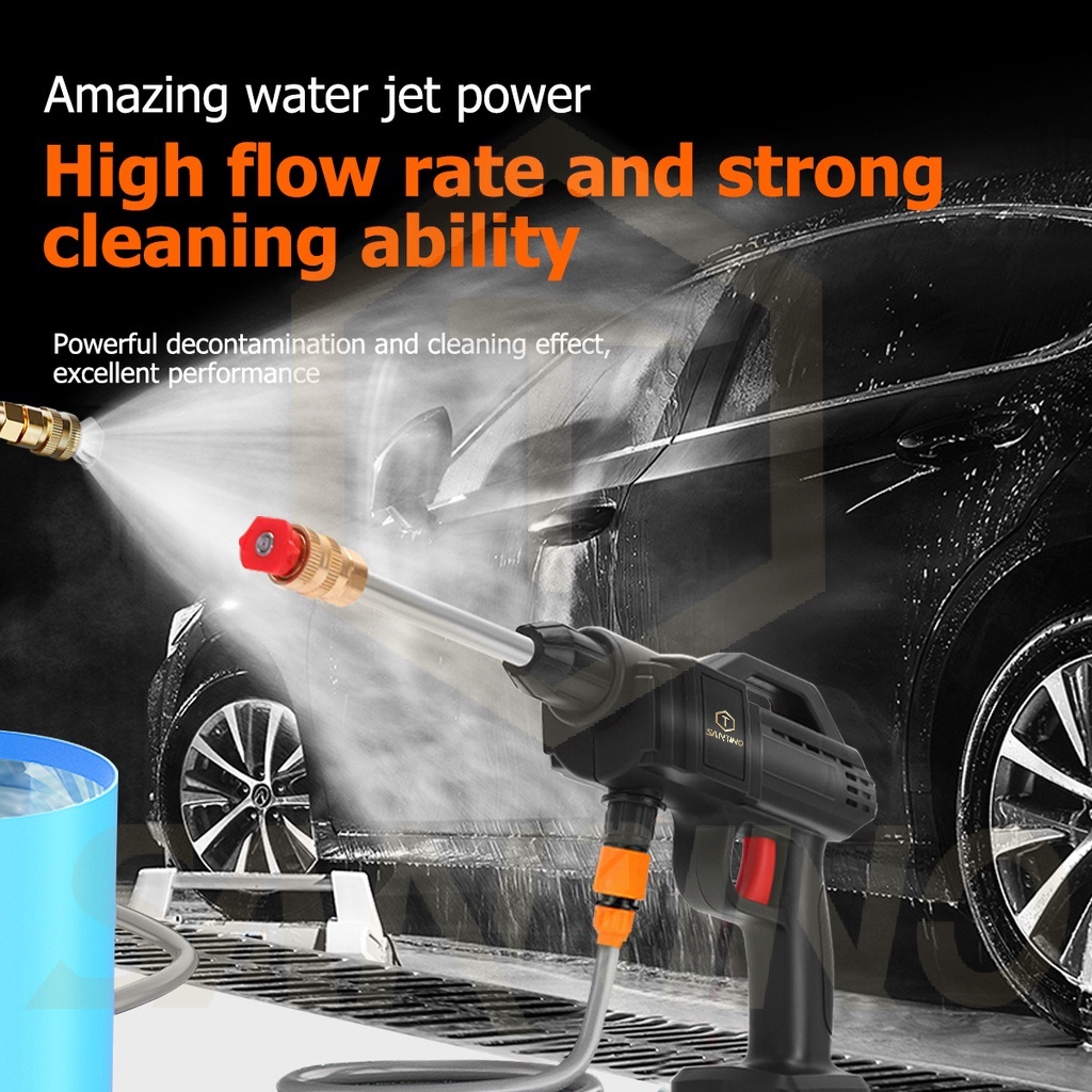999VF Cordless Water Jet Portable Car Wash High Pressure Water Jet Gun