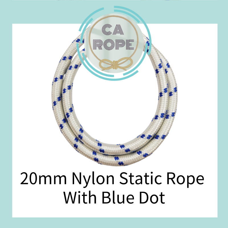 READY STOCK 20MM NYLON STATIC ROPE WITH BLUE DOT #High Strength Rope ...