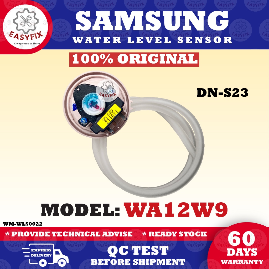 DNS23 (ORIGINAL!!) WA12W9 SAMSUNG WATER LEVEL SENSOR WASHING MACHINE Shopee Malaysia