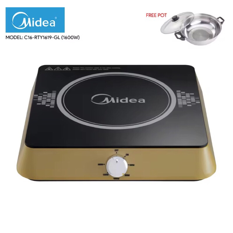MIDEA Induction Cooker 1600w (C16RTY1619) Shopee Malaysia