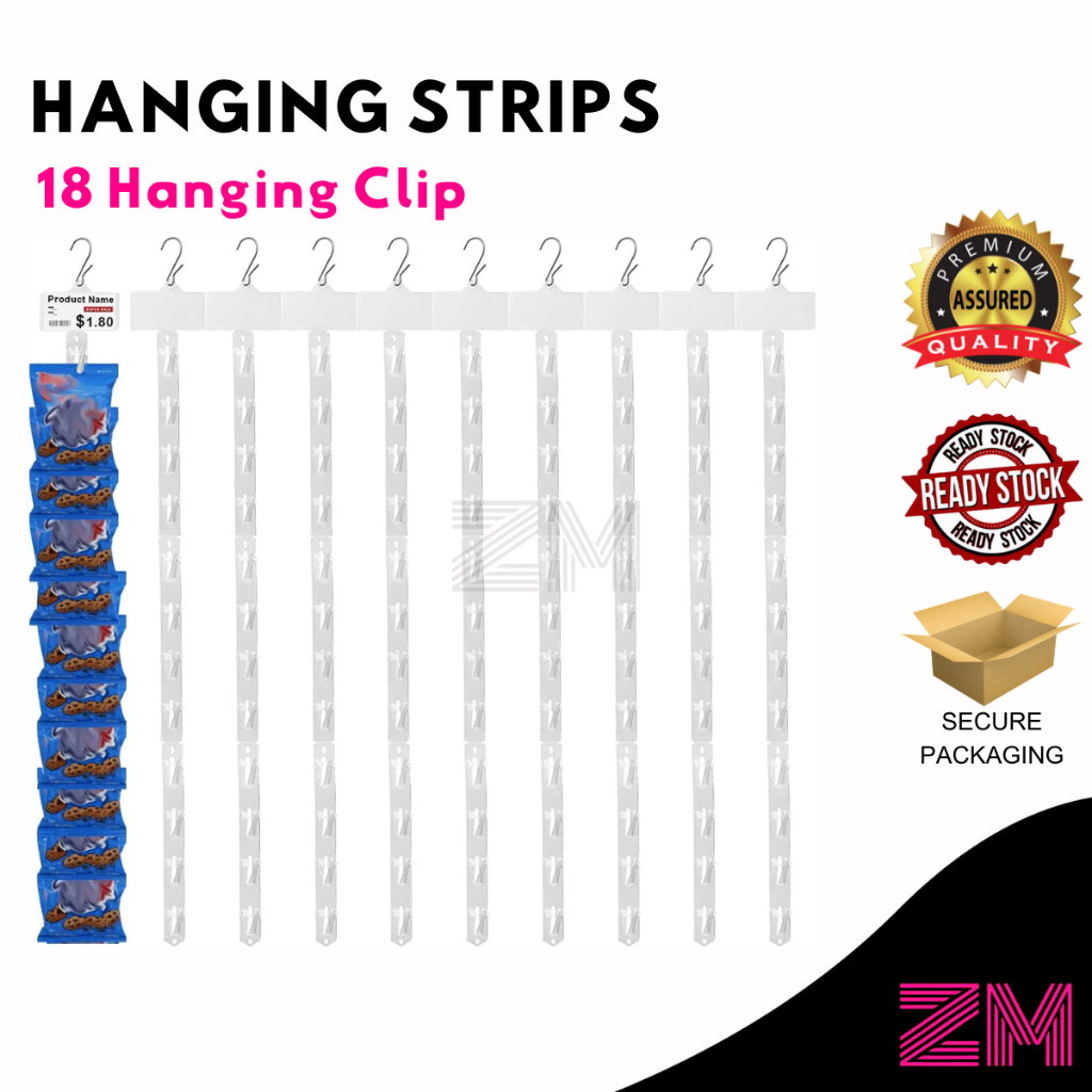 Snack Plastic Hanging Strips /Store Hang Snacks Display Hanger Hooks