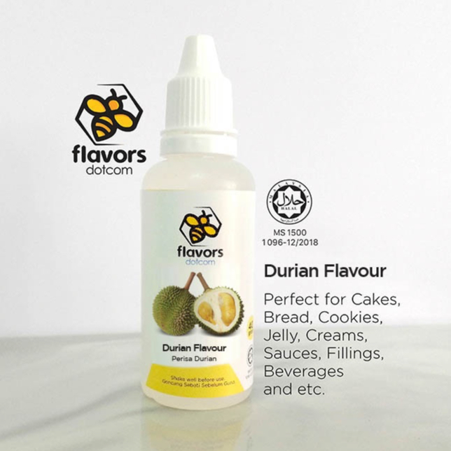 HALAL] Flavors Dotcom Food Flavouring - Durian Emulco / Durian Flavour /  Musang King Flavour (40g) | Shopee Malaysia