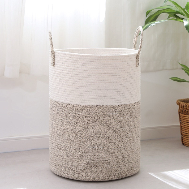 [READYSTOCK] 80L extra large XXL woven laundry basket cotton rope large