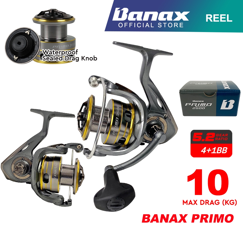 banax fishing reels malaysia Banax Primo Spinning Fishing Reel Freshwater Saltwater Max Drag (10kg)