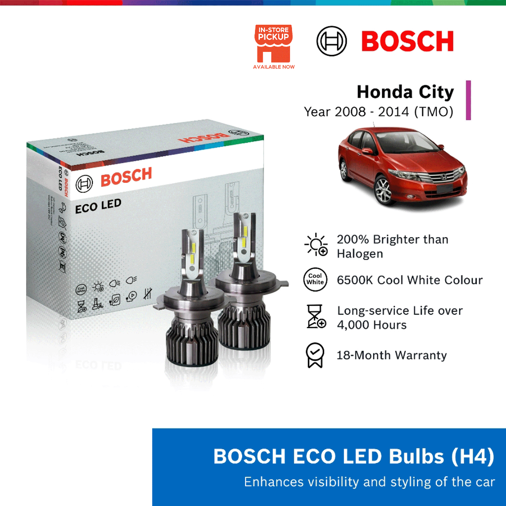 BOSCH ECO LED H4 Headlight Bulb for Honda City GM2 TMO 2nd Gen