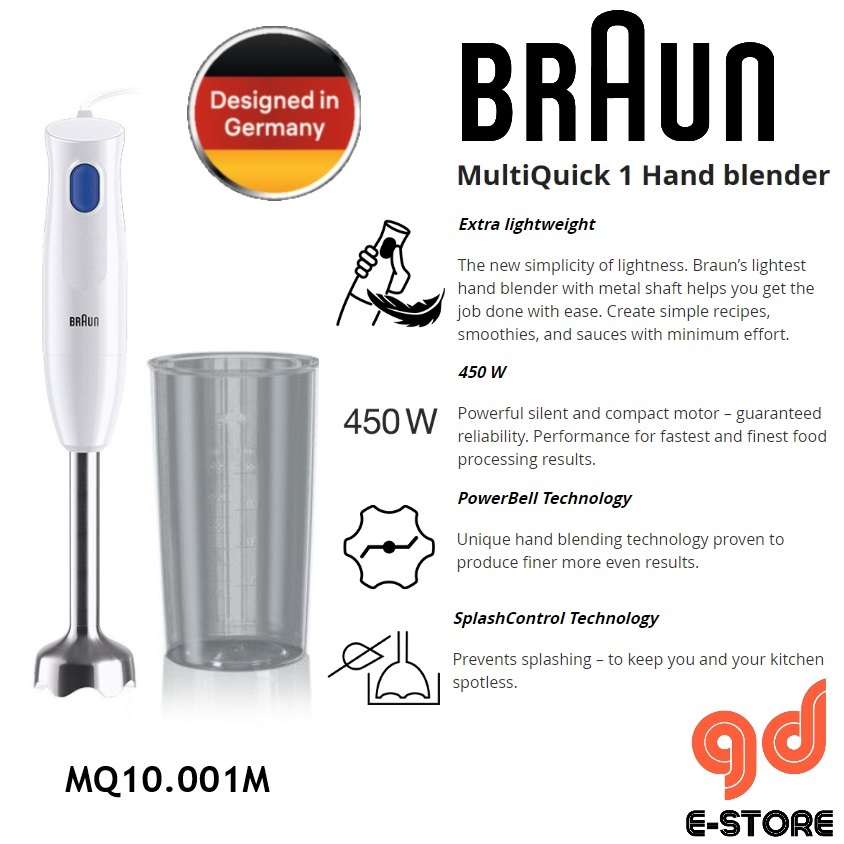 Braun MultiQuick 1 Hand blender MQ10.001M Shopee Malaysia