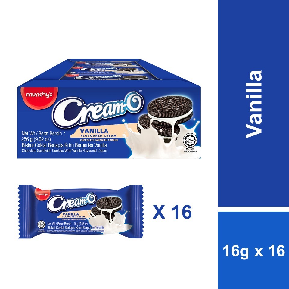 Munchy's CreamO Vanilla 16g x 16s Shopee Malaysia