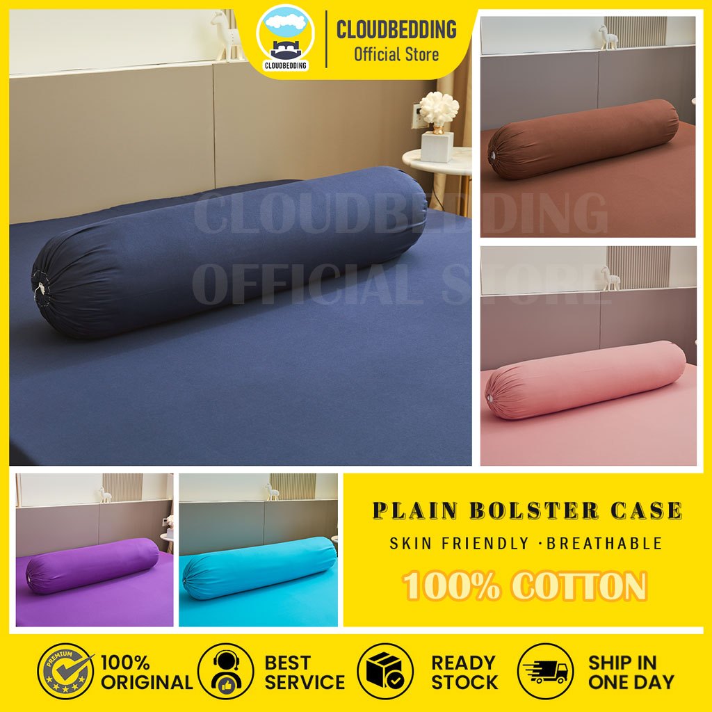 12 Colors 100 Premium Cotton Bolster Case Sarung Plain Bolster Sarung