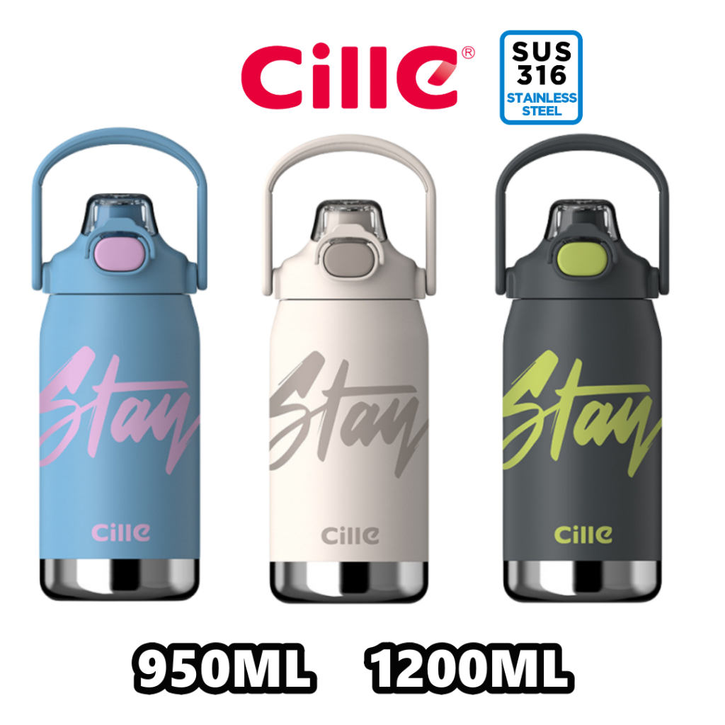 Cille 316 Stainless Steel Vacuum Flask Thermoses Water Bottle (950ml
