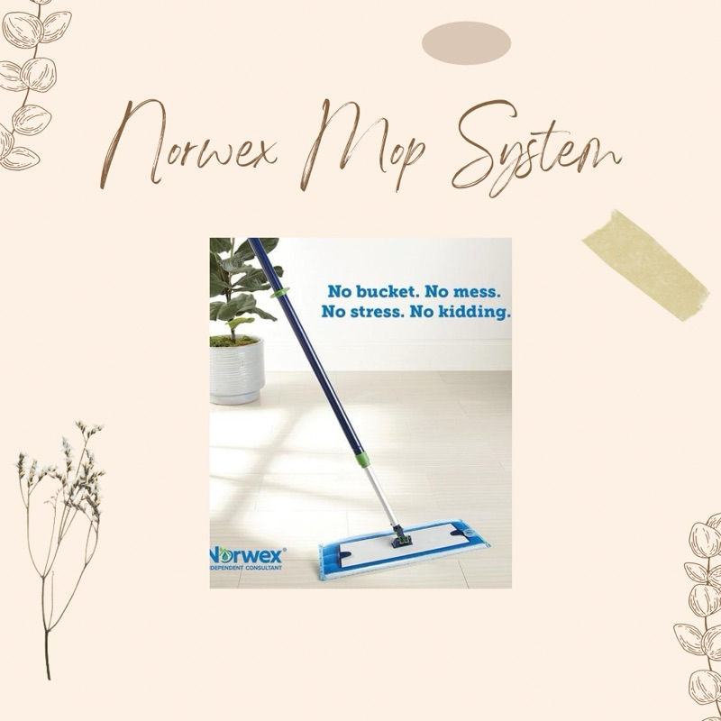 Norwex Mop System Wet Tile Chenille Dry Super Trio Shopee Malaysia
