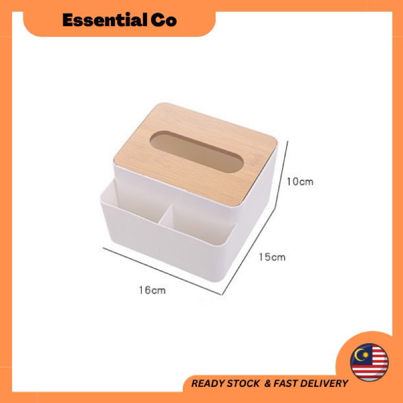 Modern Style Tissue Holder Box Muji Style Tissue Box Tissue Storage Box With Wooden Bamboo Cover