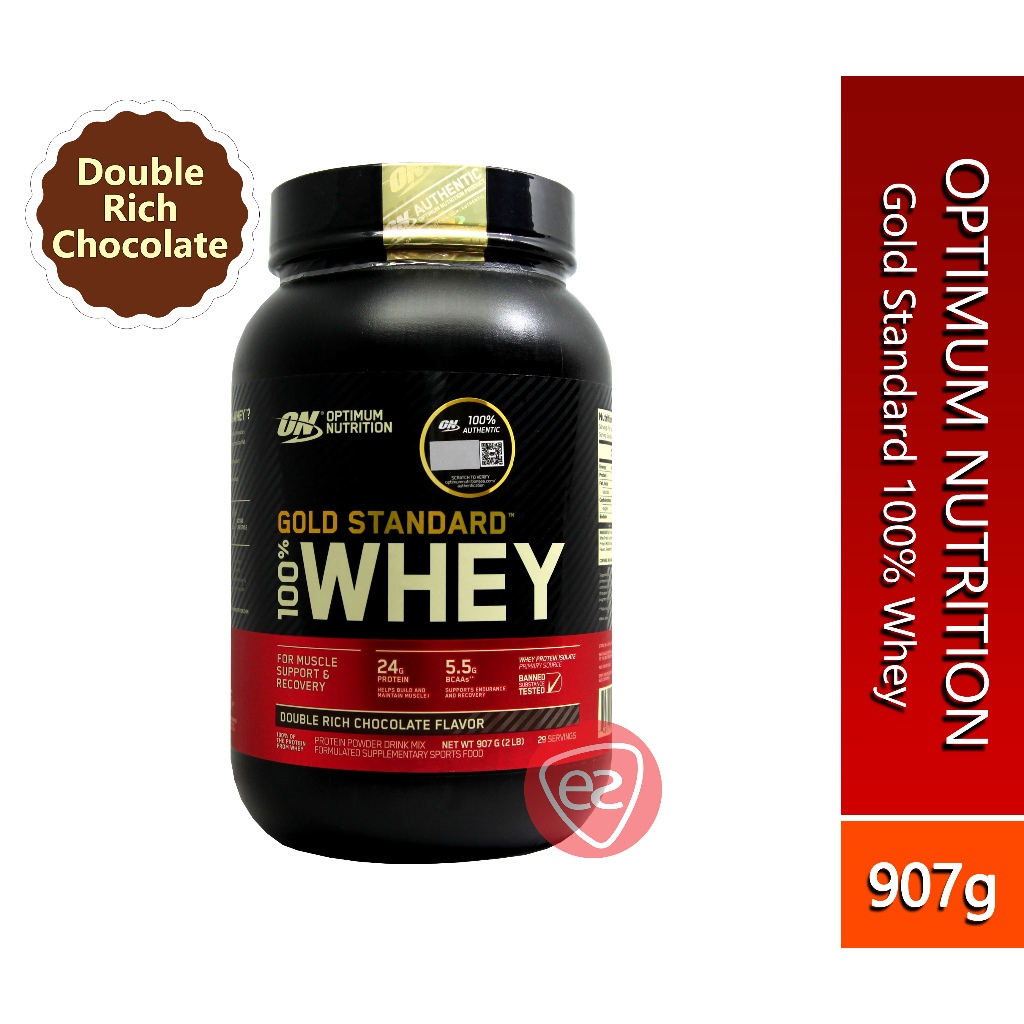 Optimum Nutrition Gold Standard 100 Whey Double Rich Chocolate Flavour 907g (Previously GNC Pro