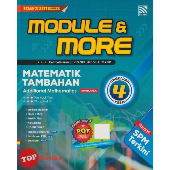 [TOPBOOKS Pelangi] Module & More Matematik Tambahan Tingkatan 4 KSSM ...