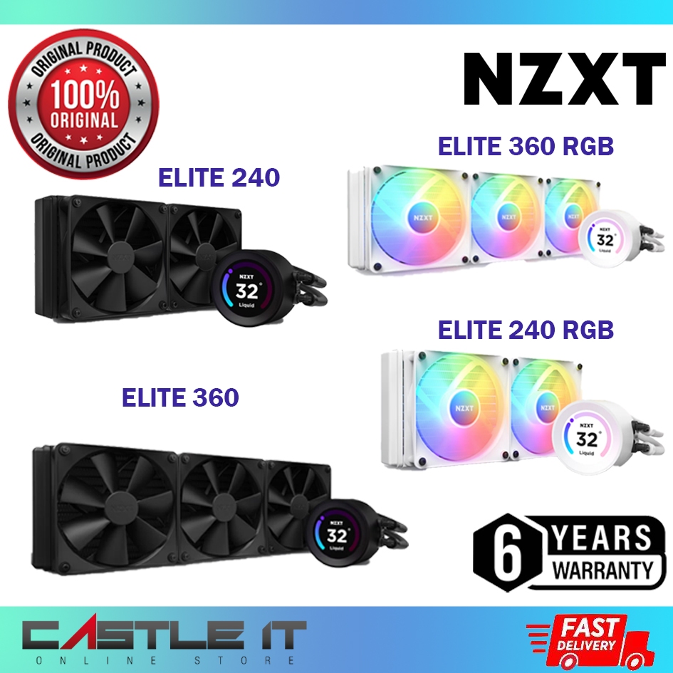 NZXT AIO Kraken Elite 240 360 RGB CPU Water Cooler 240mm 360mm AIO