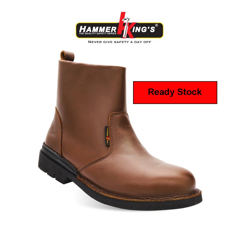 [SIRIM DOSH] HAMMER KING'S Exclusive Range Mens Safety Shoes, Steel Toe Cap  Steel Mid-sole, Lowcut/Midcut/Highcut