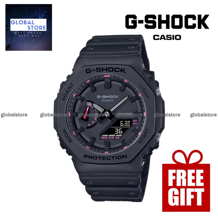 G-Shock Casio GA2100-1A – Orologio Analogico-Digitale In Resina Nera – Cassa Ottagonale, Carbonio, 200m, Serie GA-2100 - 4