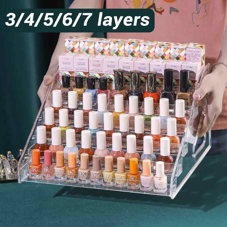 Acrylic Nail Polish Display Rack Lipstick Storage Organiser Perfume ...