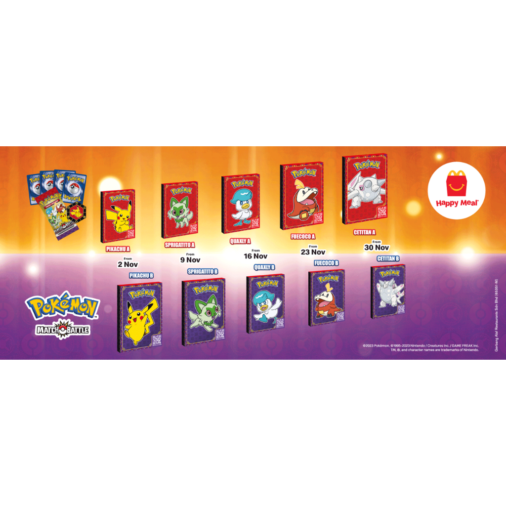 Mcdonald McDonalds McD Happy Meal Toy Pokemon Match Battle Pokemon Card