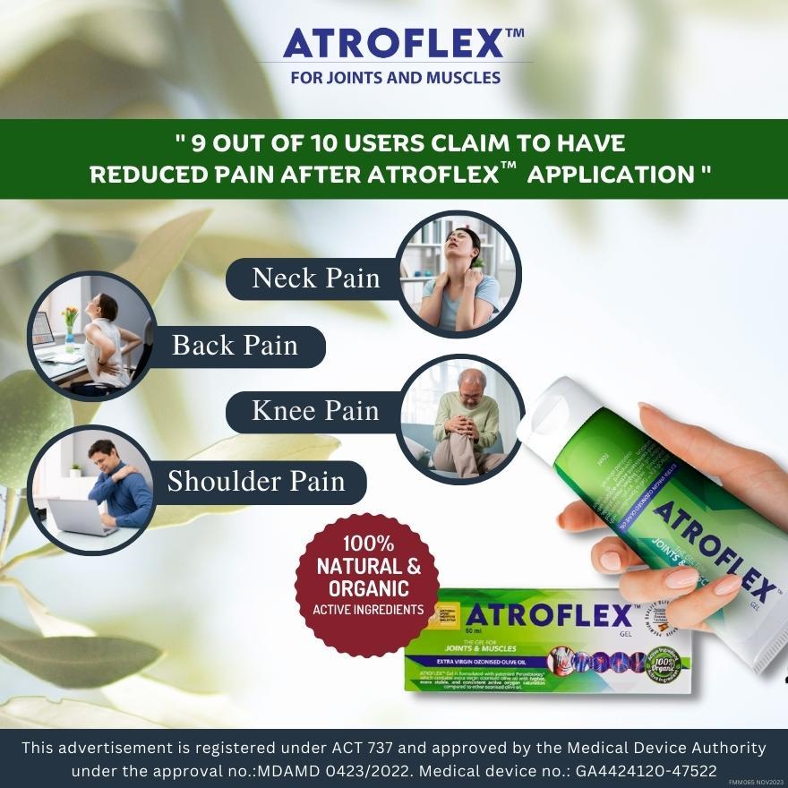 (HQ) ATROFLEX GEL Extra Virgin Ozonised Olive Oil for Knee, Joints and