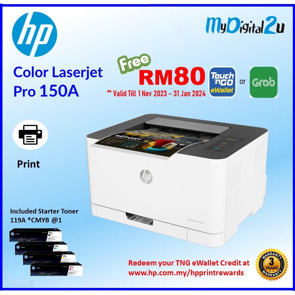 HP Color Laser 150a Printer Print Only 4ZB94A | Shopee Malaysia