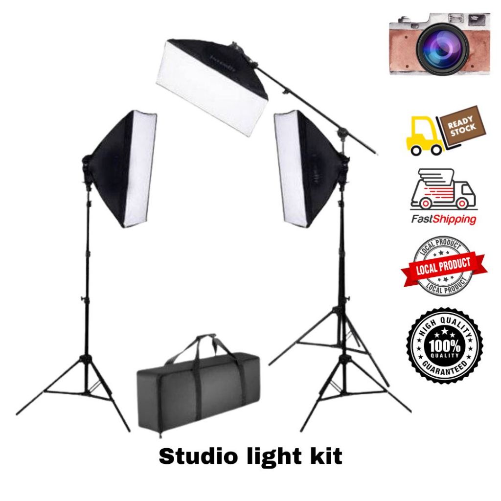 Studio light kit for product photo video lamp softbox light stand ...