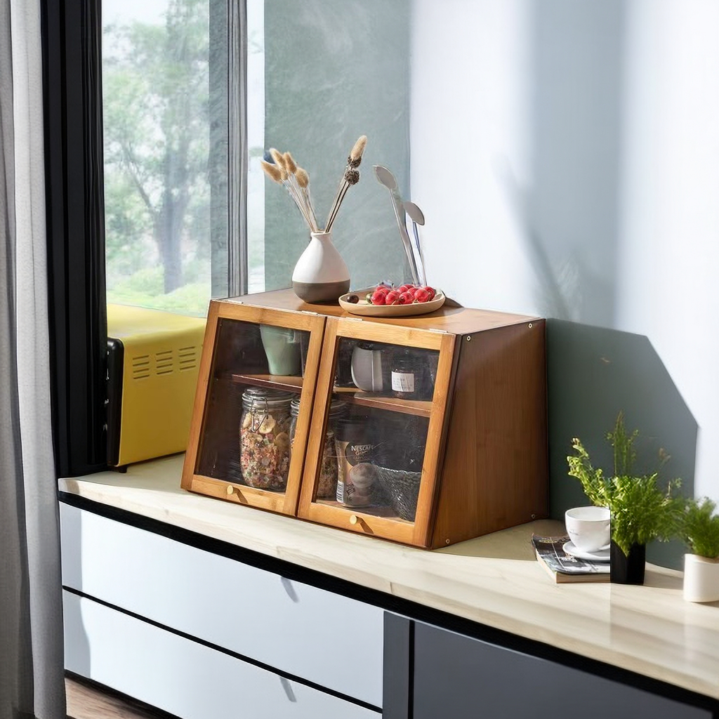 Japanese Sideboard Cabinet Kitchen spice rack organizer Storage Cabinet ...