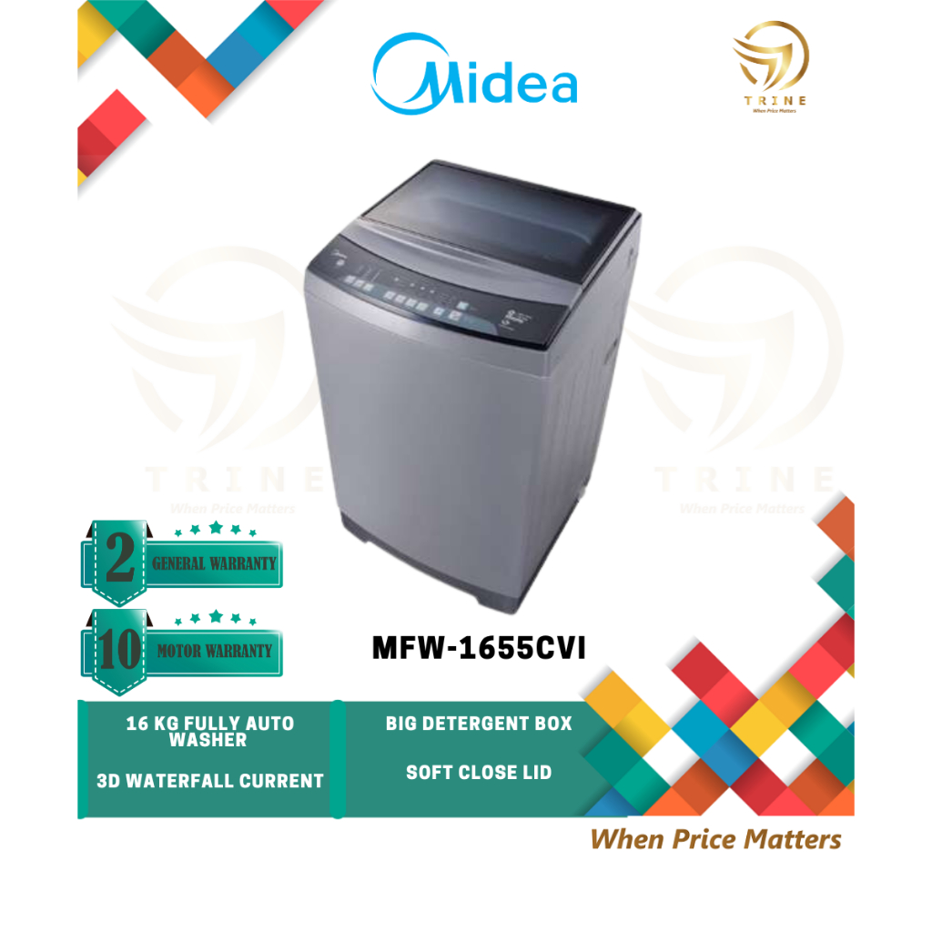 Midea Washing Machine 16KG Inverter Fully Auto Top Load Washer MFW