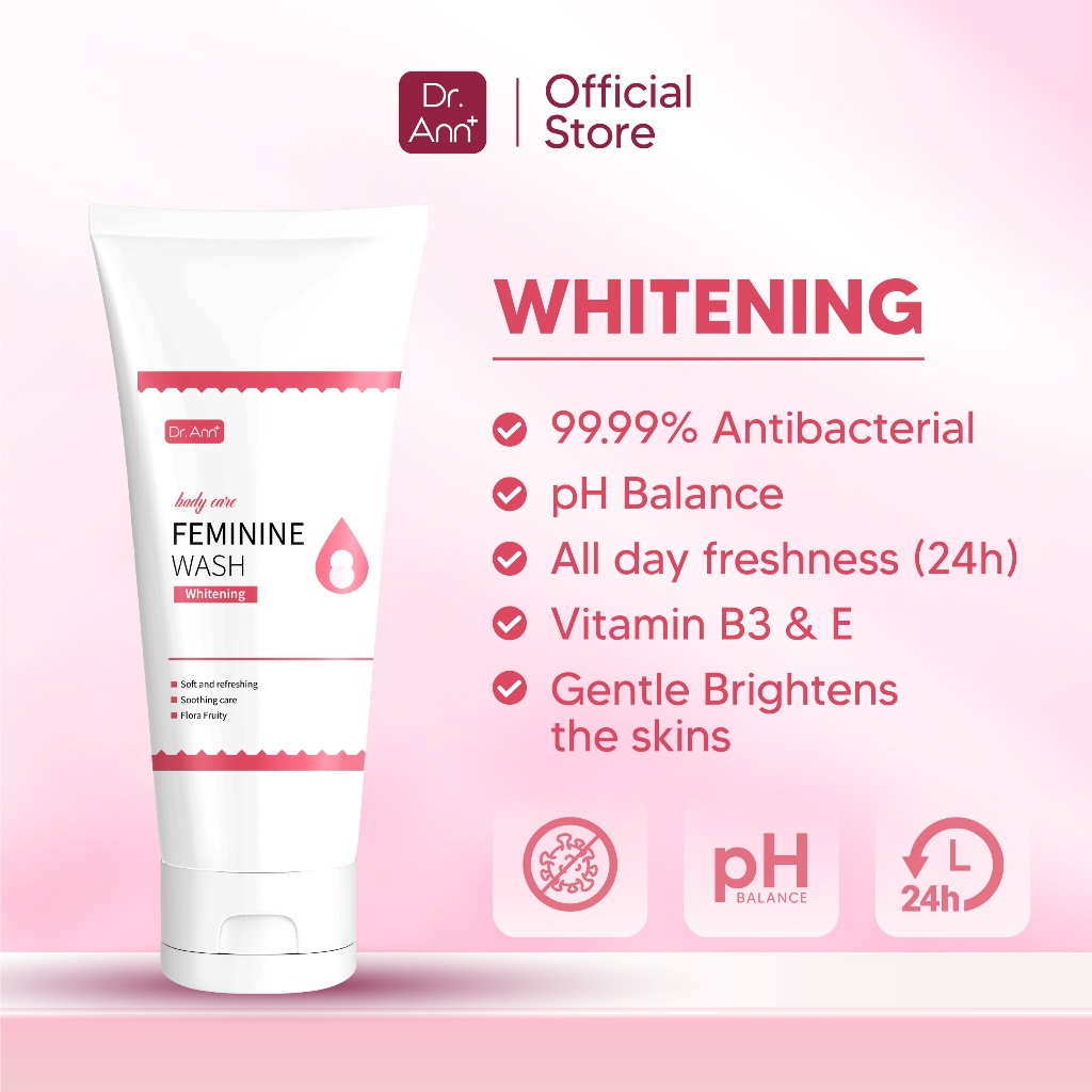 Dr.Ann Whitening Feminine Wash 120 ml Whiten vitamin B3 Body Care Feminine Hygiene Shopee
