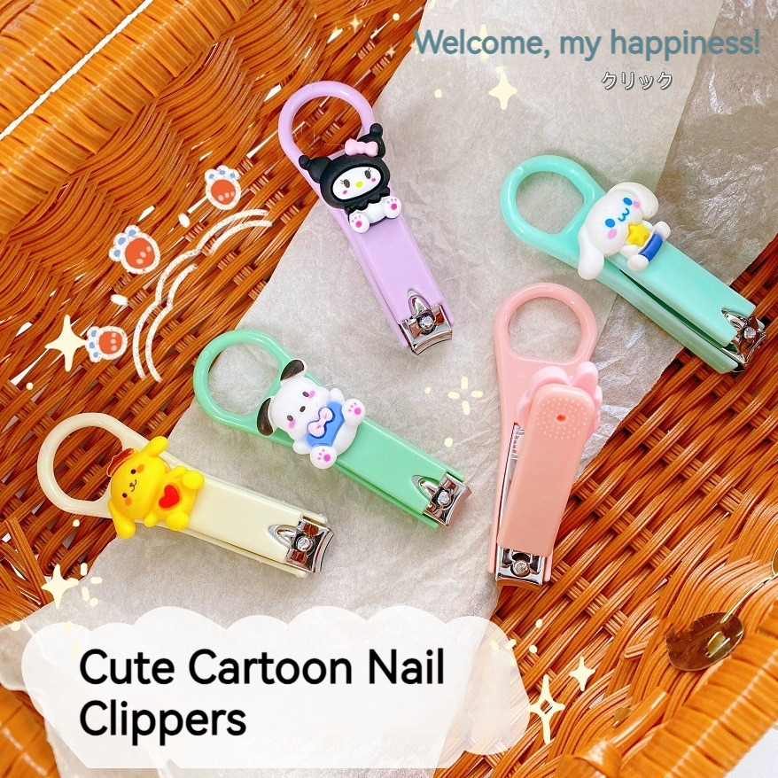 𝗔𝗡𝗧𝗜 𝗥𝗨𝗦𝗧 》Cartoon Nail Clipper Stainless Steel Nails Cutter Manicure ...