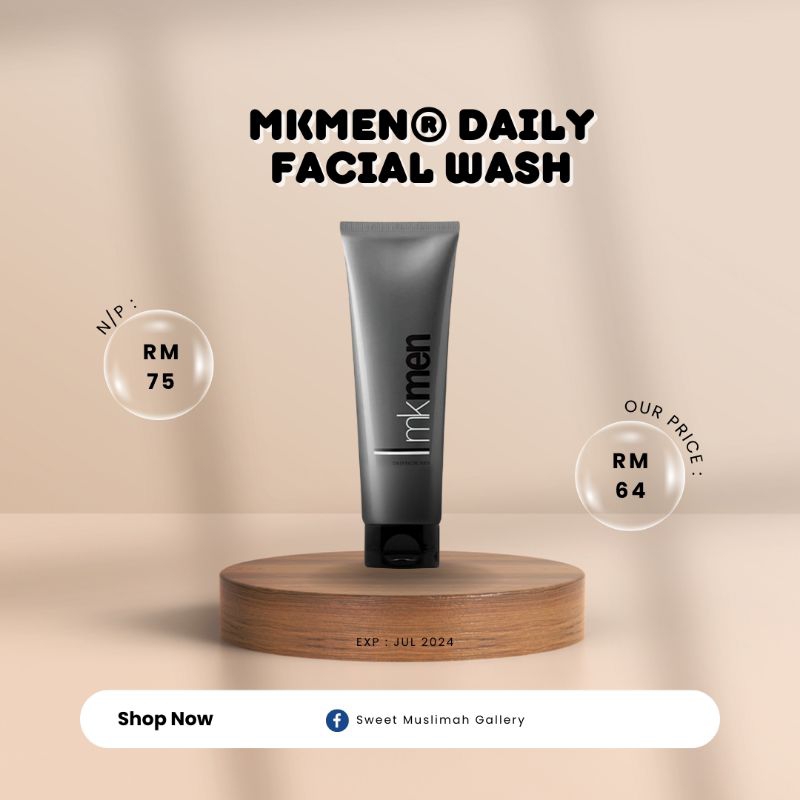 ORIGINAL MKMen® Daily Facial Wash | Shopee Malaysia