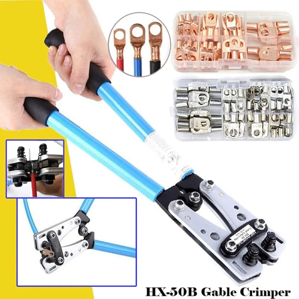 HX-50B Portable Cable Crimping Tool Professional Terminals Crimper ...