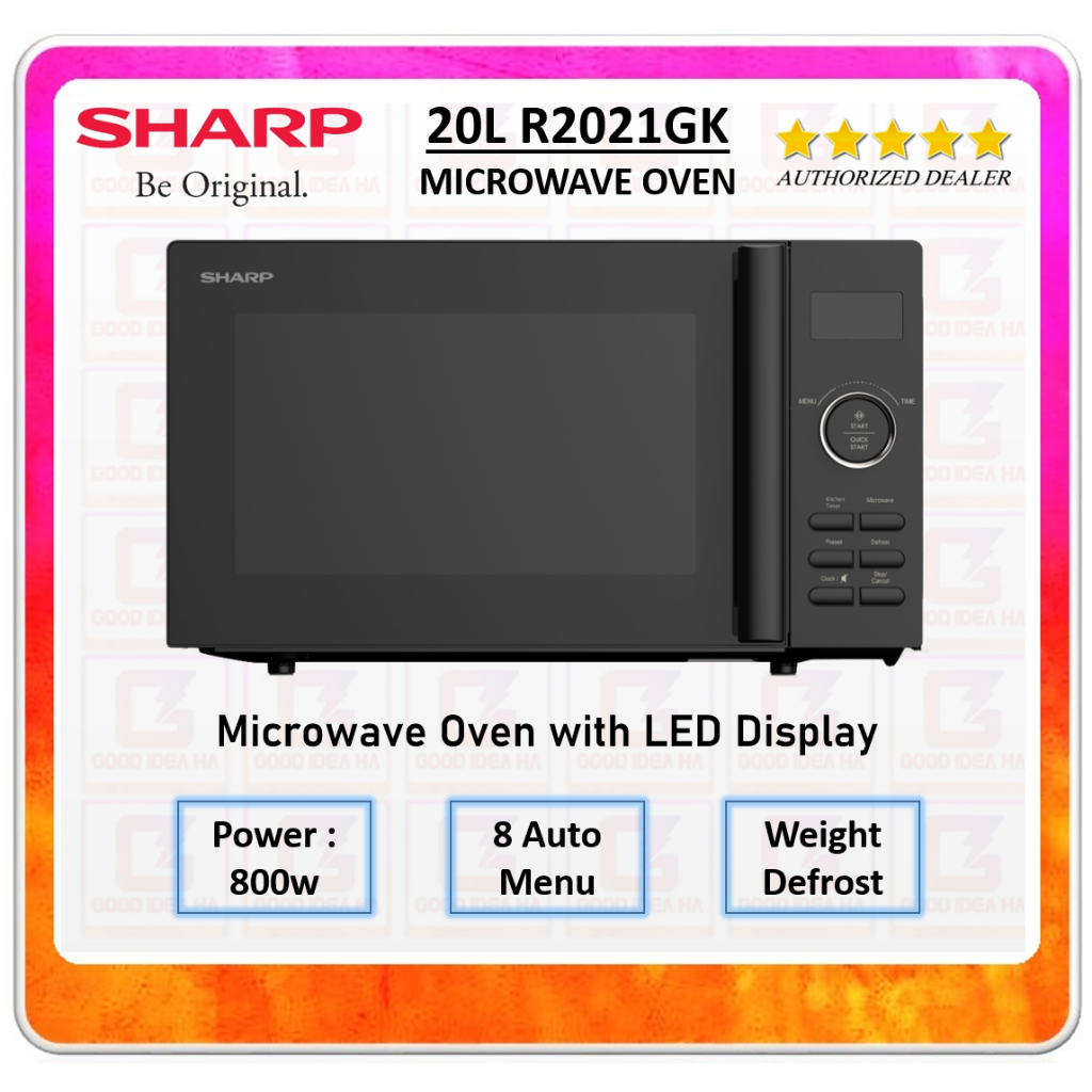 【BEST PRICE】Sharp Microwave Oven 20L R2021GK With LED Display Shopee Malaysia