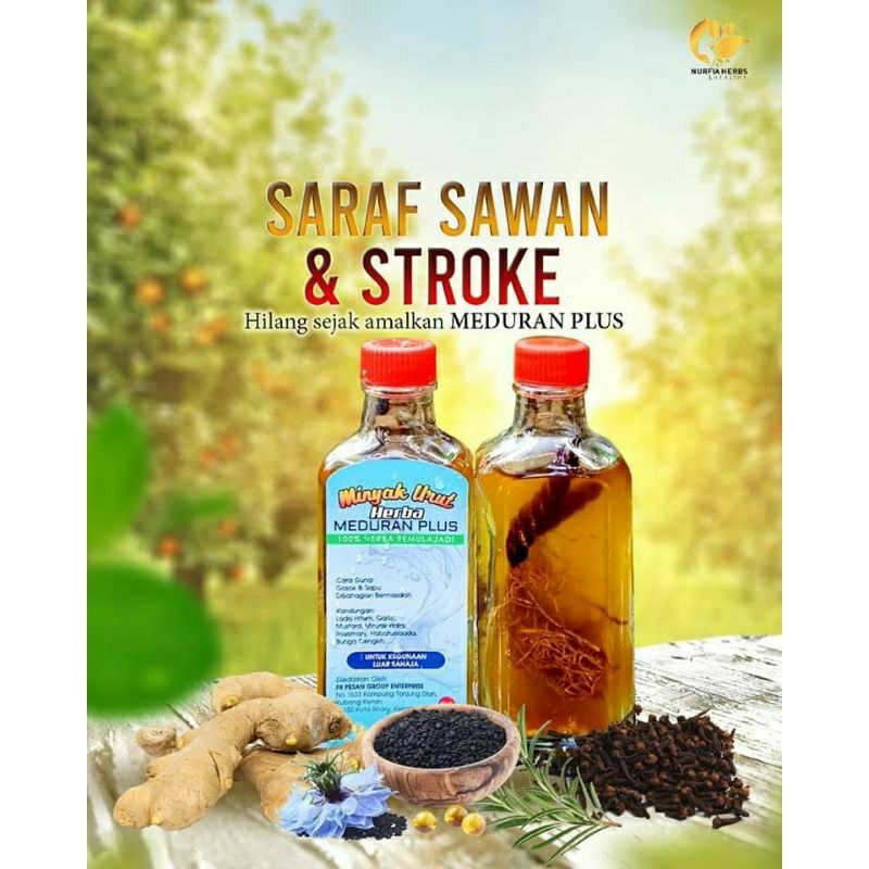 Minyak Terapi Herba Meduran Plus Terapi Saraf Sawan Stroke Gout