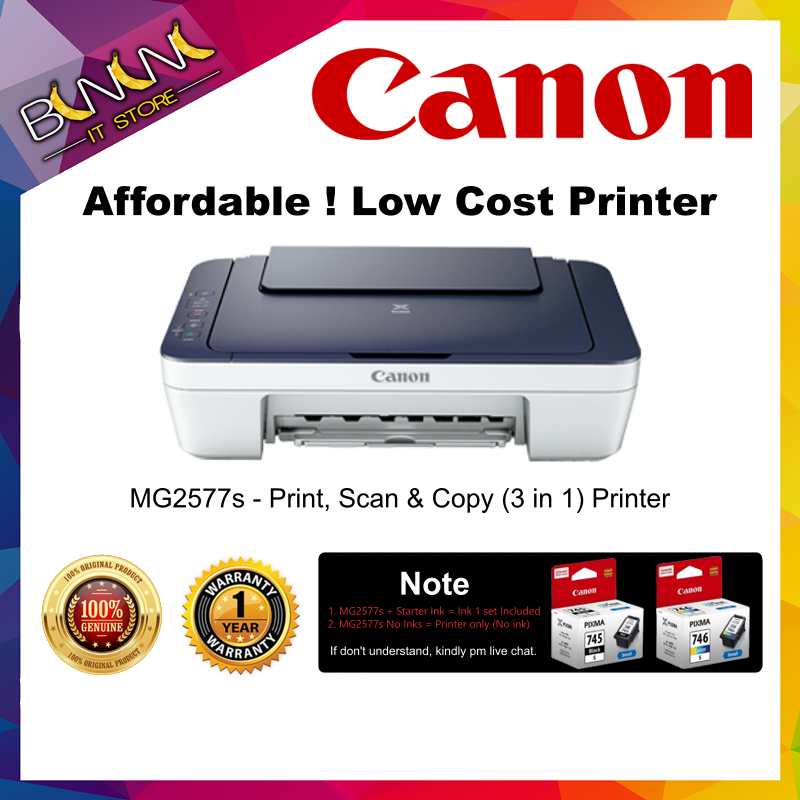 Canon Affordable and Low Cost Printer Inkjet Printers PIXMA MG2577S