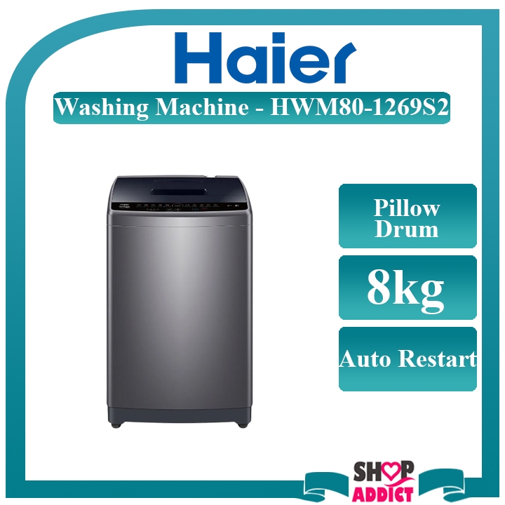 Haier HWM80 8KG Top Load Washing Machine HWM801269S2 Auto Restart