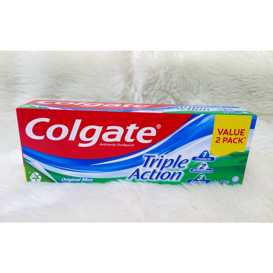 Colgate Triple Action Toothpastes Twinpack 2x175g Shopee Malaysia