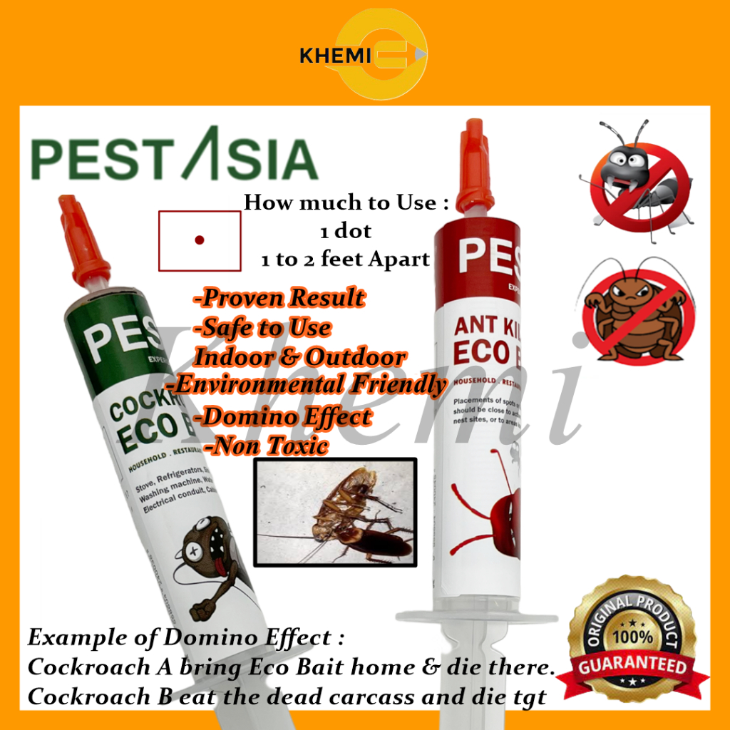 PEST ASIA Eco Bait Ants & Cockroaches Bait. Domino Killing Ant ...