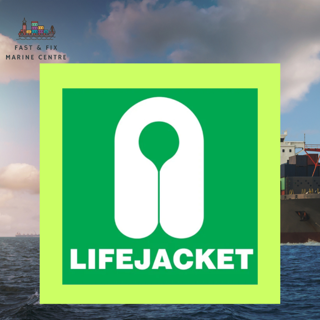 LIFE JACKET WITH TEXT (150MM X 150MM) ( IMPA CODE 334110) Shopee