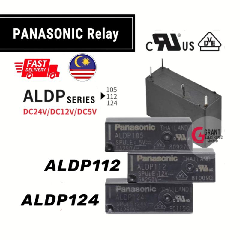 Panasonic ALDP112 ALDP124 DC12V DC24V 5A 4pin Relay | Shopee Malaysia
