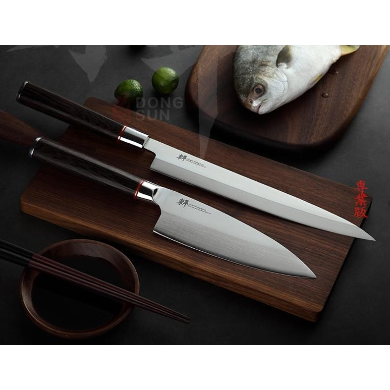 Japanese Kitchen Sashimi Sushi Yanagiba / Deba Knife with Black Walnut