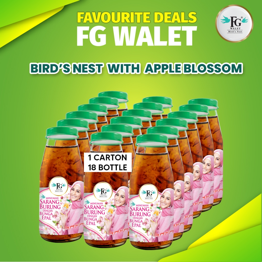 FG Walet Birds Nest W Apple Blossom 180ML( Stress Reliever ) FG Walet 燕窩 W 蘋果花 (舒緩壓力) Shopee