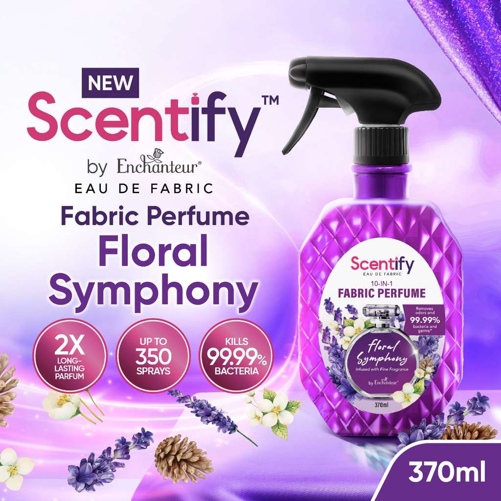 Scentify Fabric Perfume Floral Symphony 370ml 2X LongLasting Parfum