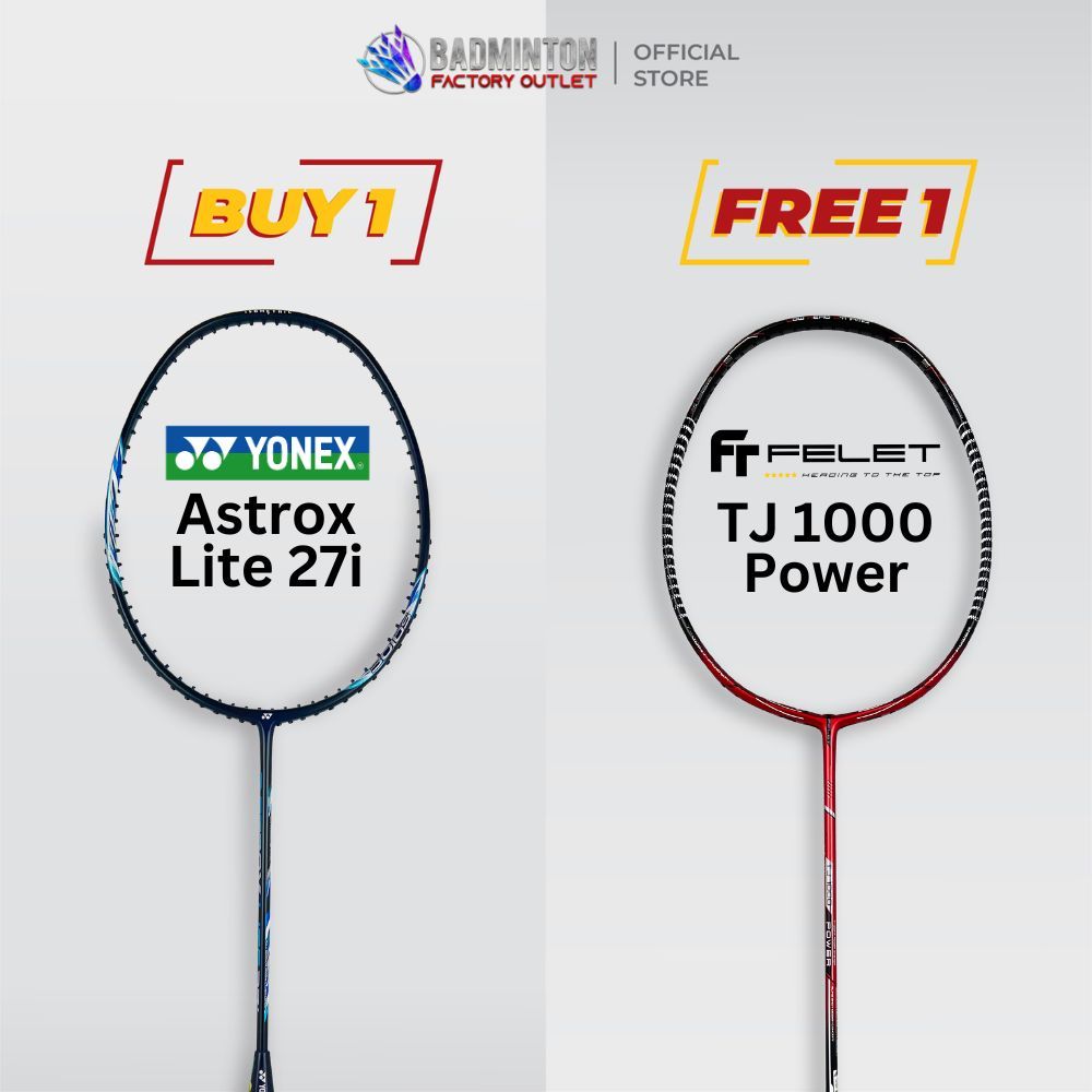 YONEX Astrox Lite 27i 【FREE】 FELET TJ 1000 Power / TJ 1000 Control / TJ ...