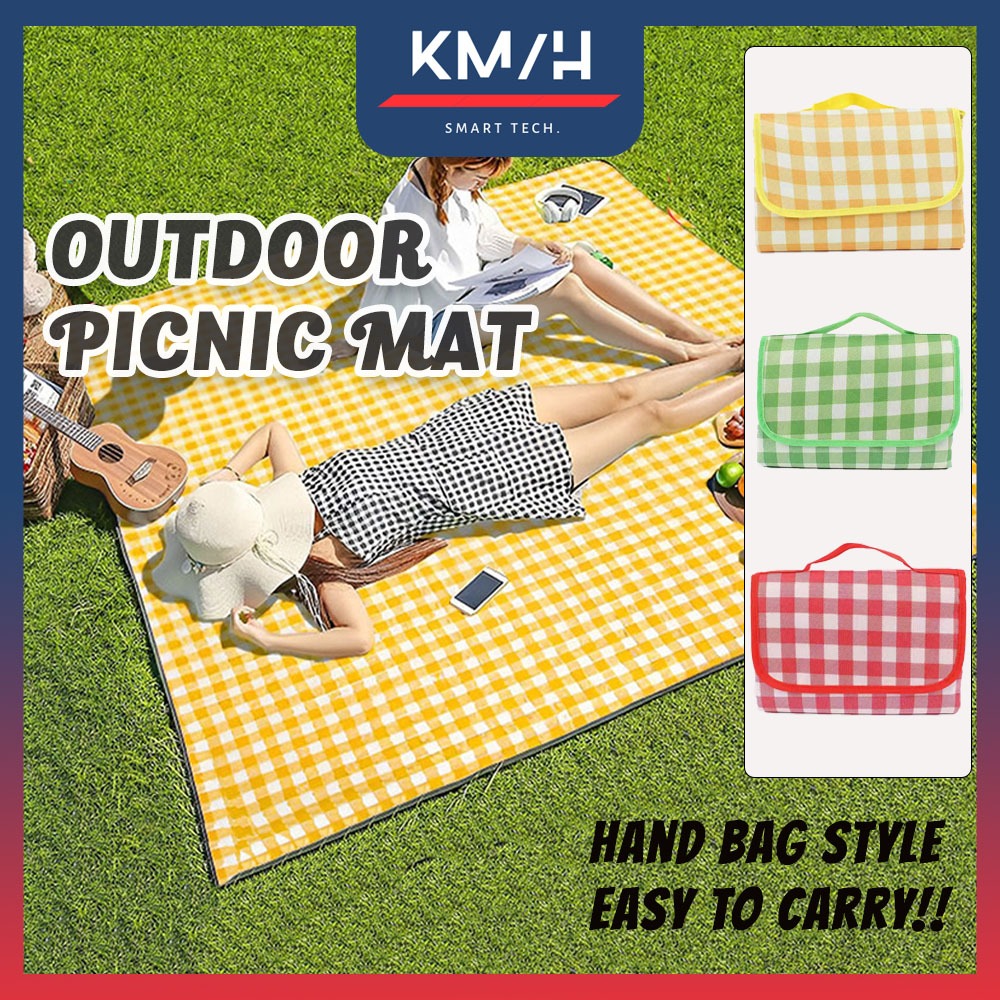 Kmh Outdoor Picnic Mat Waterproof And Moisture Proof Thickened Non Woven Fabric Foldable Spring 8370