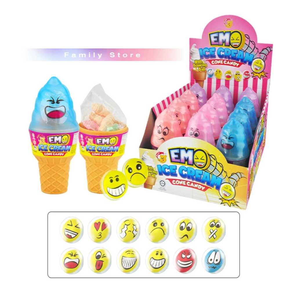 ICE CREAM CONE CANDY WITH BOUNCING BALL(12 UNIT) Shopee Malaysia