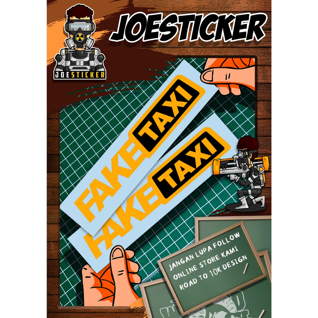 sticker fake taxi saiz 12 inci | Shopee Malaysia