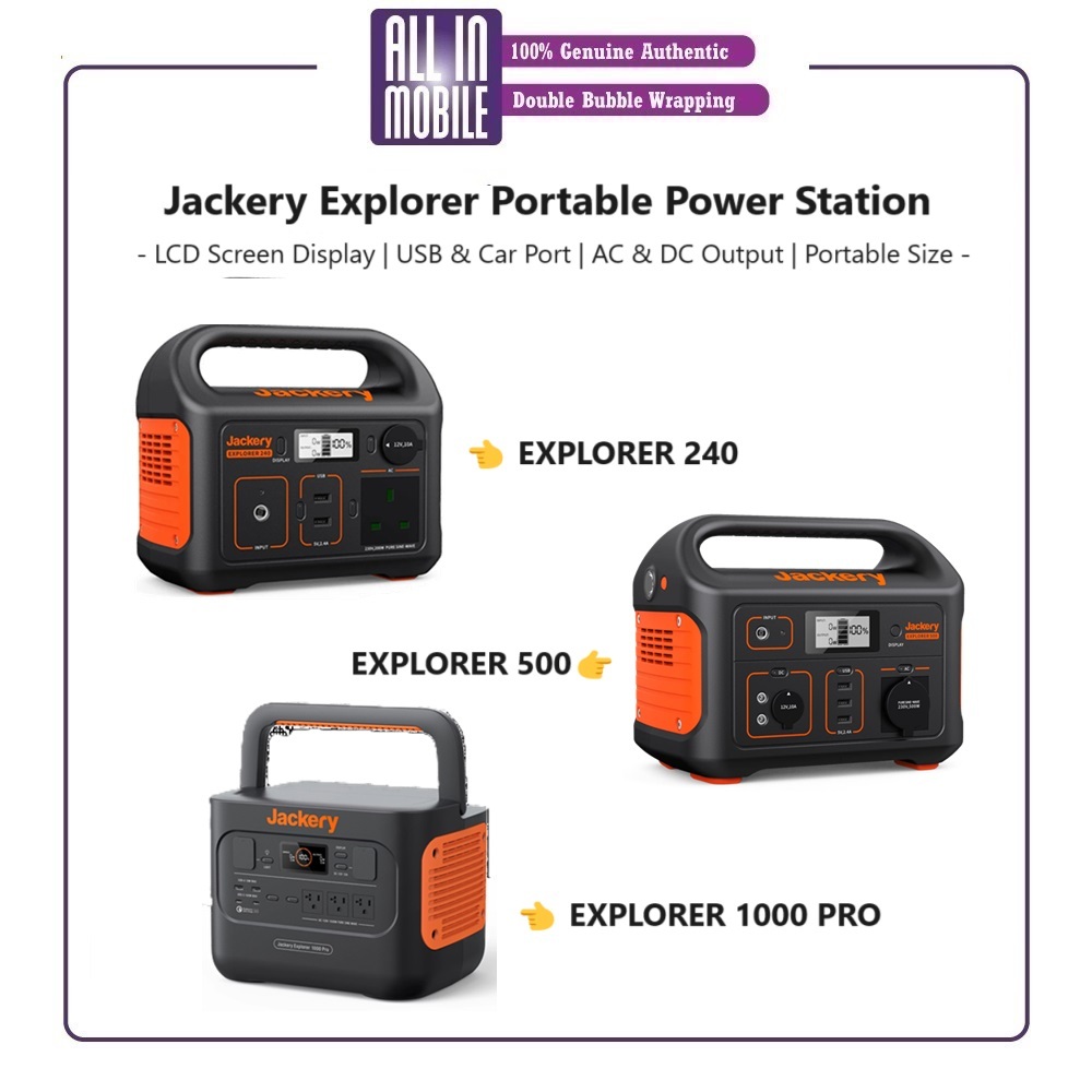 Jackery Solar Portable Power Station (Explorer 240 Explorer 500